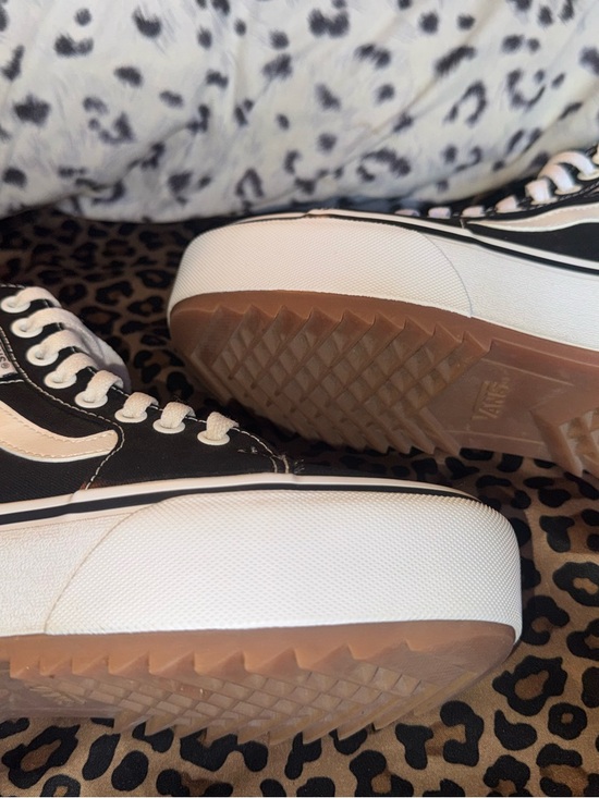 Vans Black and White High-Top Skate Sneakers - Picture 7 of 7